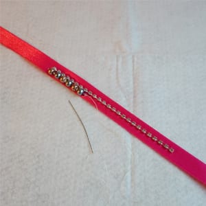 Cute Beaded Ribbon Bracelet - Bead Embroidery - Craftaholique