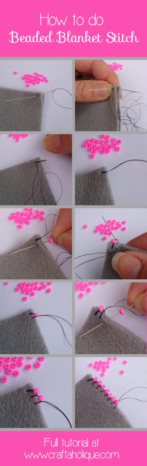 Beading Techniques - Beaded Blanket Stitch Pin