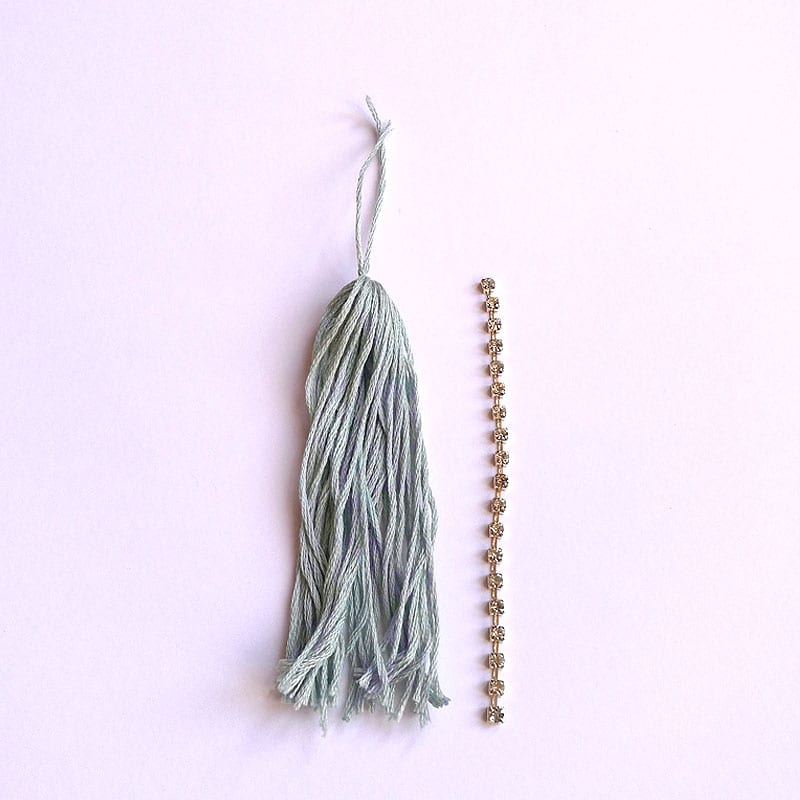 How to Make Fringe Earrings with Embroidery Thread and Cupchain