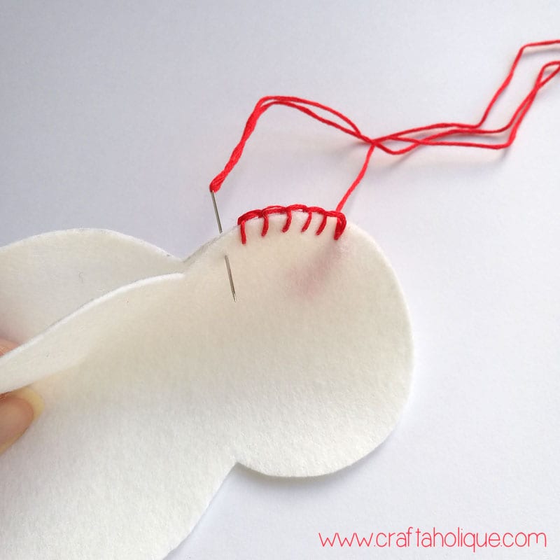 Snowman Craft Ideas - How to Make a Snowman Cutlery Holder from Felt