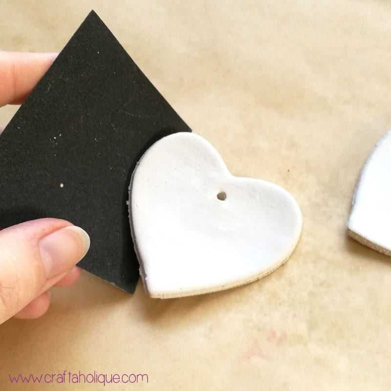Sharpie pen craft project - how to make clay heart door hangers