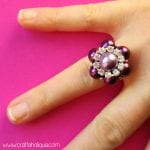 How to make a beaded flower ring