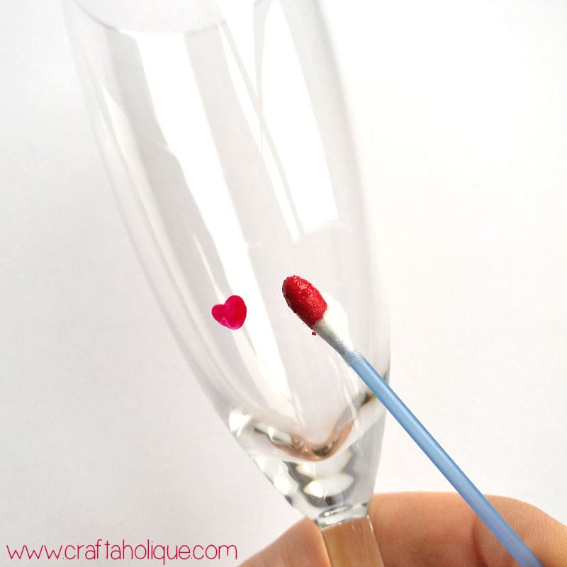 Valentines Day Crafts - Nail Polish DIY Heart Design Glasses