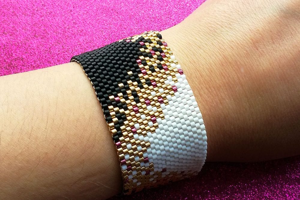 Peyote Stitch Patterns - Beaded Bracelet with Miyuki Delicas