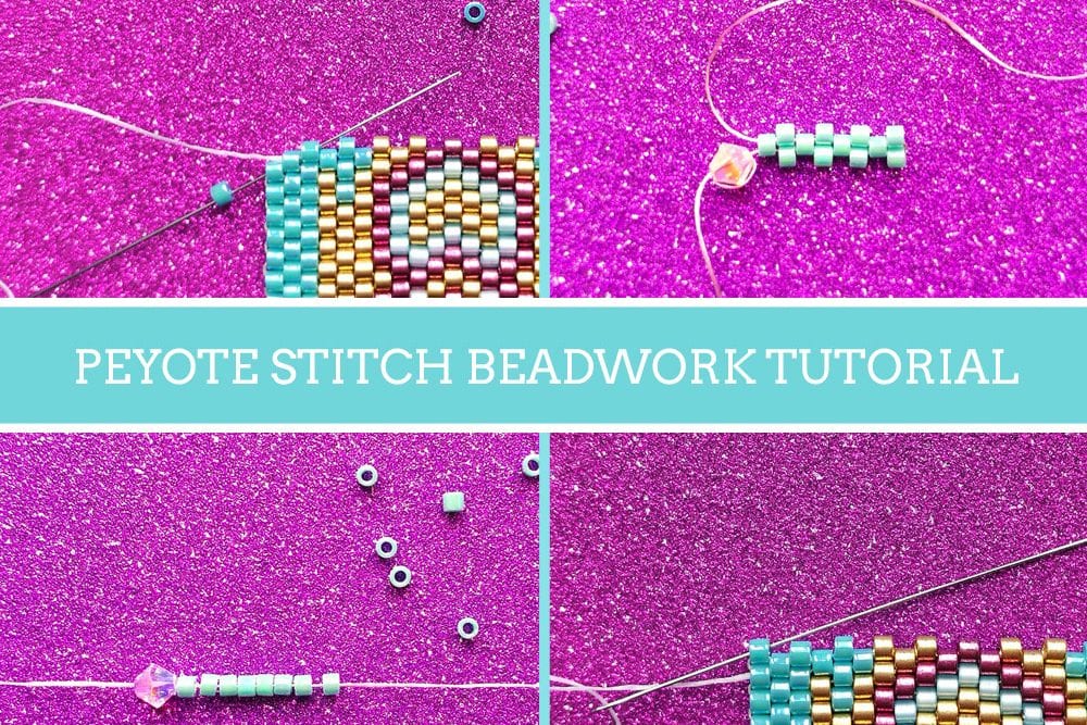 Flat Odd and Even Peyote Stitch Beadwork Tutorial from Craftaholique