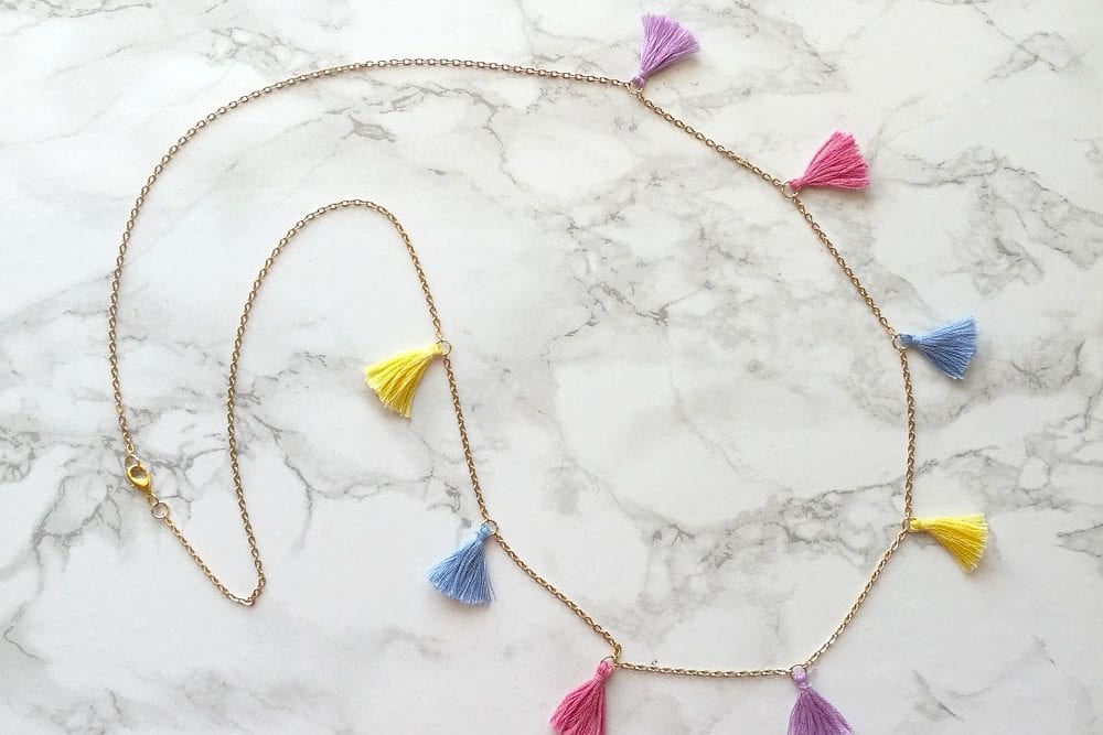 How to make a tassel necklace - easy jewellery making project from Craftaholique