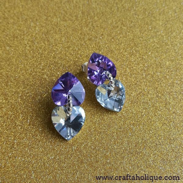 Jewellery DIY: Crystal Heart Glam Earrings Tutorial!
