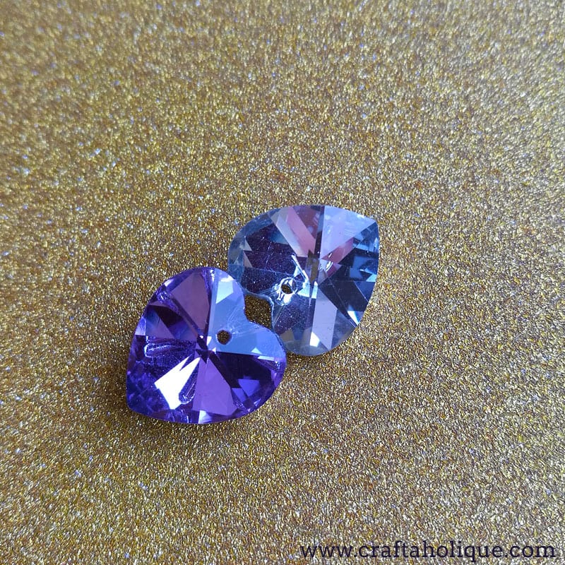 Crystal heart earring project - Craftaholique