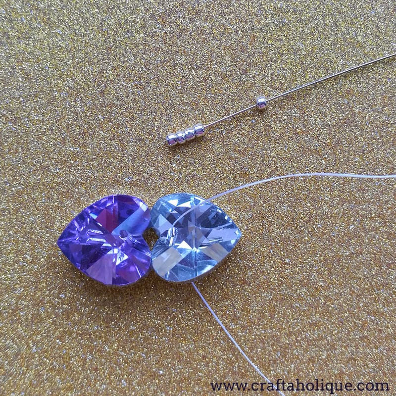 Crystal Heart Earrings with Toho Seed Beads - Jewellery DIY