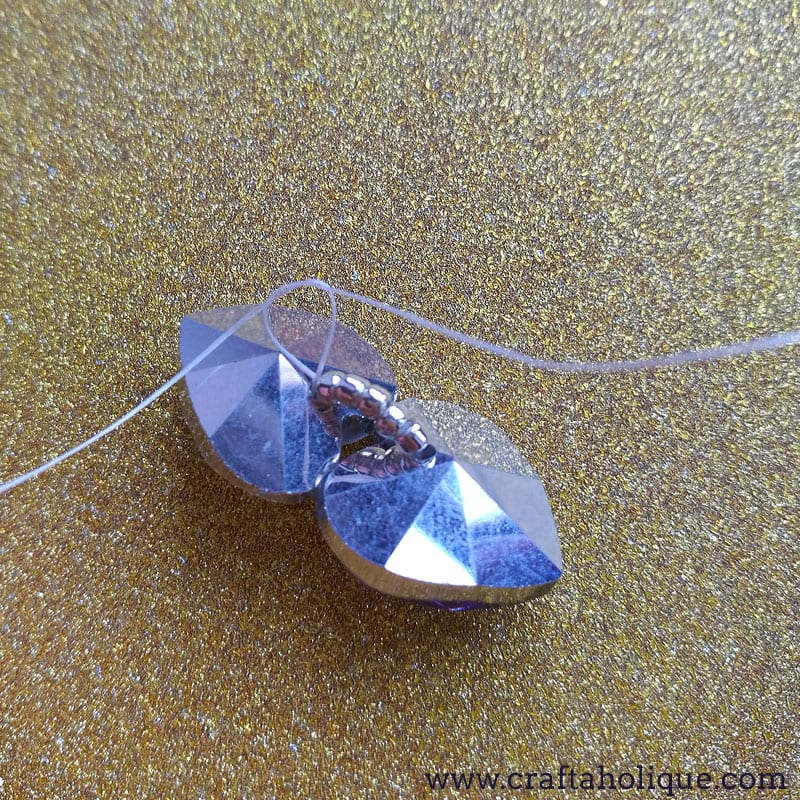 Crystal Heart Earrings with Toho Seed Beads - Jewellery DIY