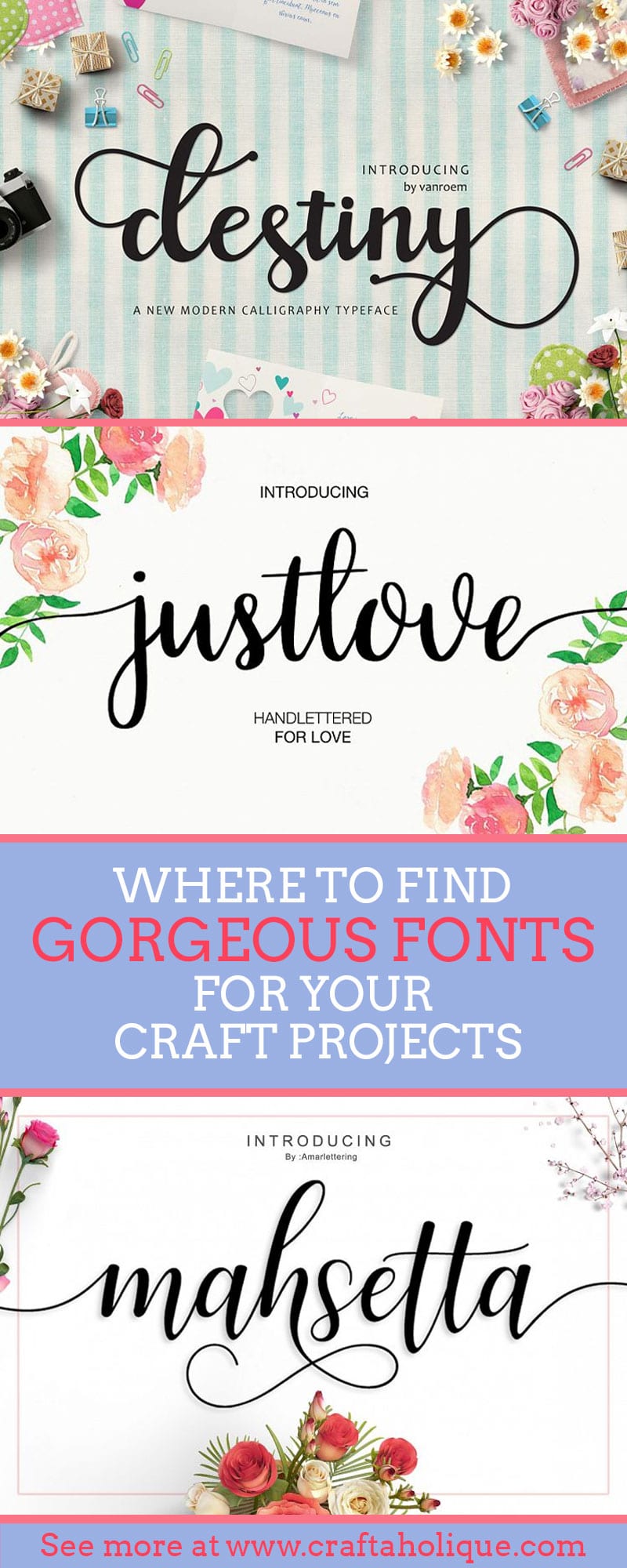 Where to find beautiful fonts for your craft projects, blog posts and more