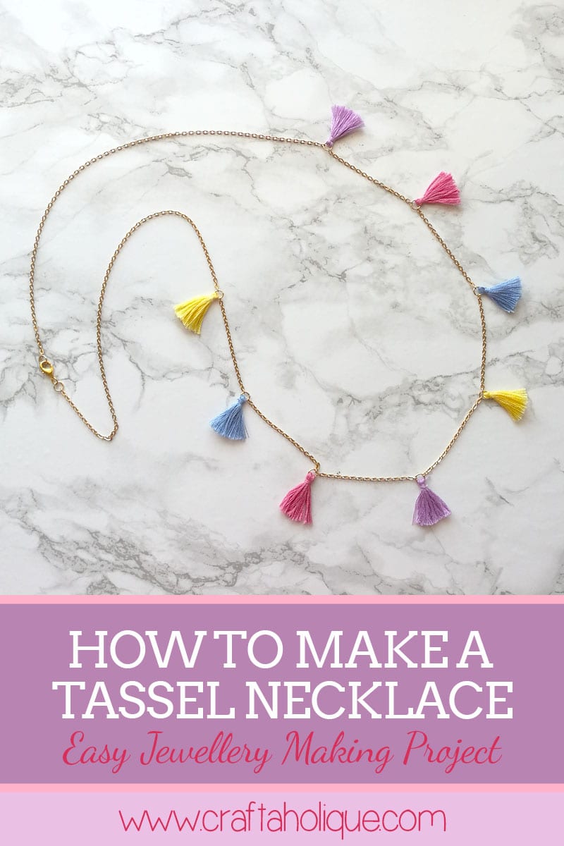 How to make a tassel necklace - summer jewellery DIY from craftaholique