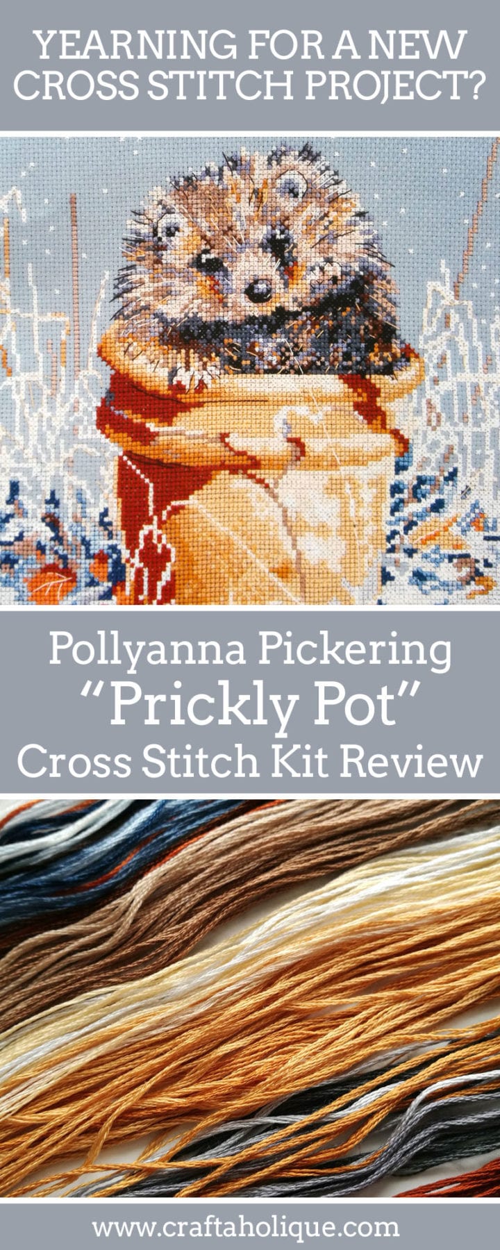 Pollyanna Pickering Prickly Pot Cross Stitch Kit Review by Craftaholique