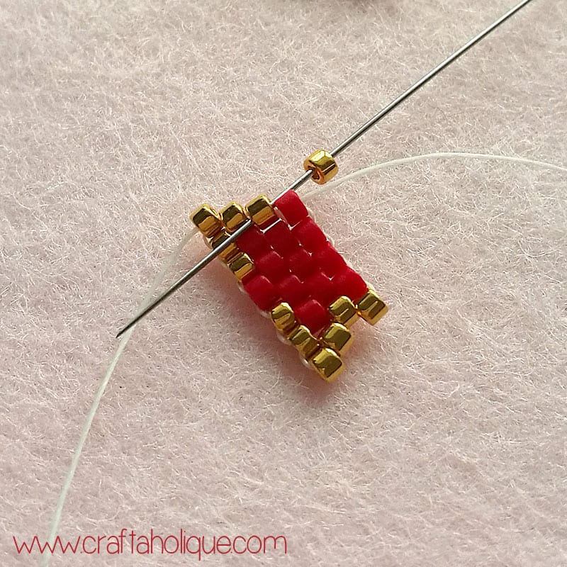 How to increase in brick stitch beadweaving technique