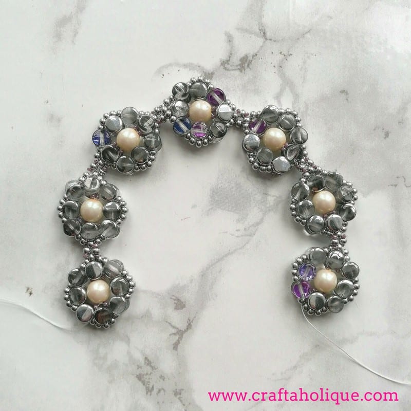 Silver Pretty Pellet Bracelet Kit designed by Kerrie Slade for Beads Direct
