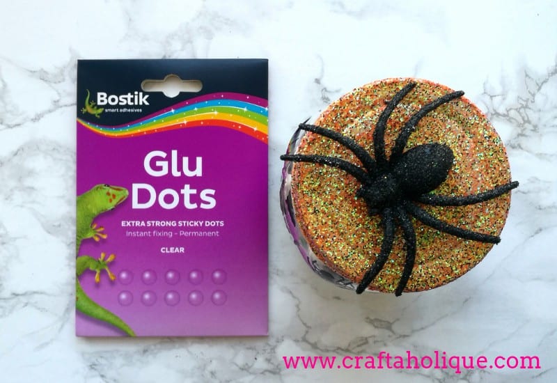Bostik Glu Dots for Halloween Mason Jar Craft Project