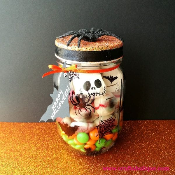 Halloween DIY: Sweetie Mason Jar Gift Idea (using Bostik Glu Dots)