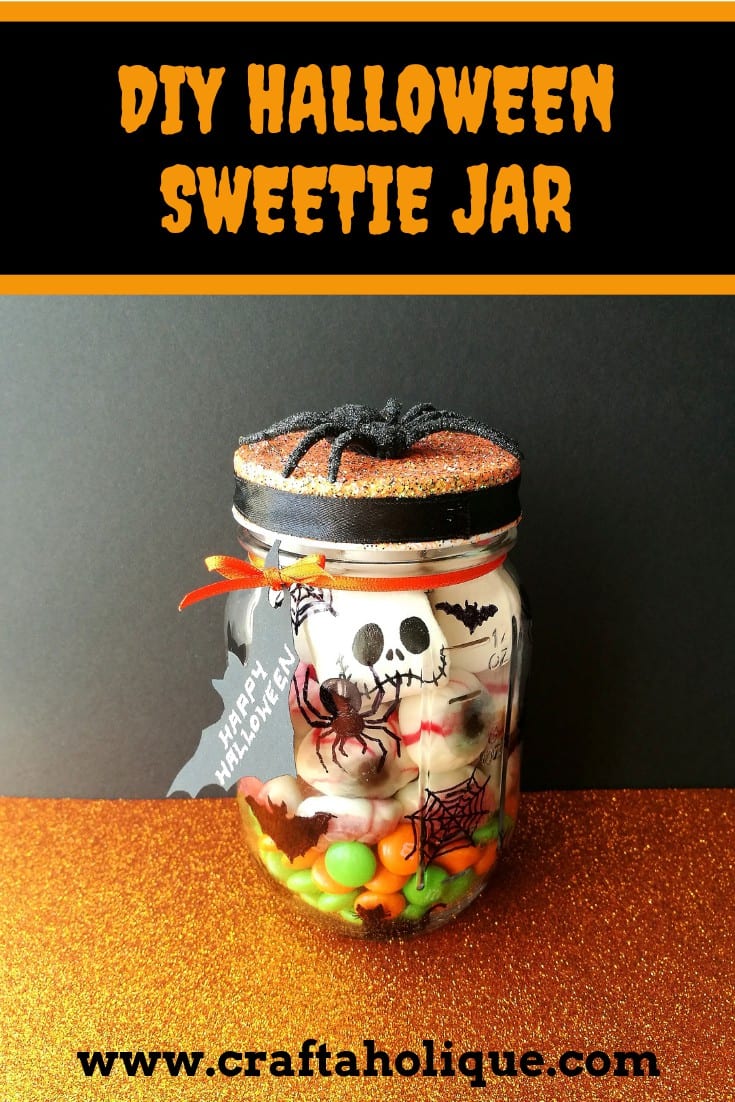 Halloween Mason Jar Craft Project - Sweetie Jar Gift Idea