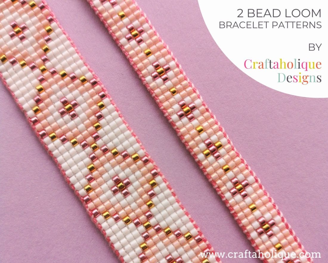 Bead loom bracelet patterns from Craftaholique Designs on Etsy.